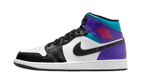 Jordan 1 Mid Teal Court Purple Tropical Twist Aqua
