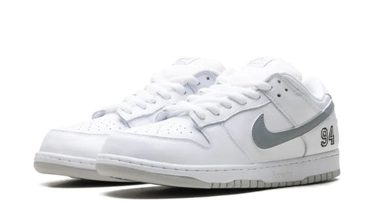 Nike SB Dunk Low Supreme 94 White Metallic Silver