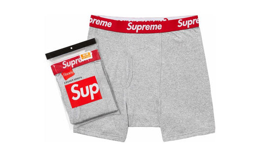 Boxerky Supreme Hanes Boxer Briefs Heather Grey (2 Pack)