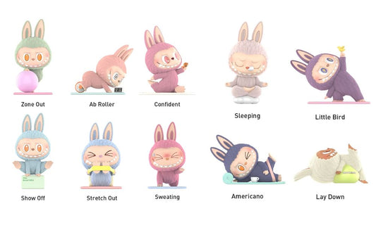 Pop Mart Labubu The Monsters Lazy Yoga Series Figures Single Blind Box