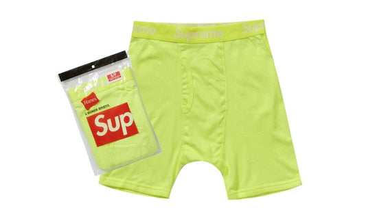 Boxerky Supreme Hanes Boxer Briefs Fluorescent Yellow (2 Pack)