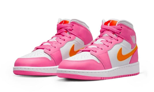 Jordan 1 Mid Pinksicle Safety Orange (GS)