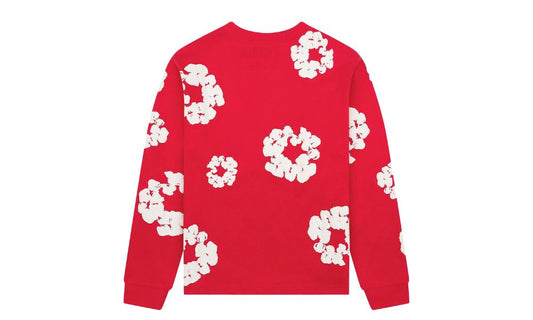 Denim Tears Long Sleeve Cotton Wreath Tee Red