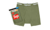 Boxerky Supreme Hanes Boxer Briefs Olive (2 Pack)