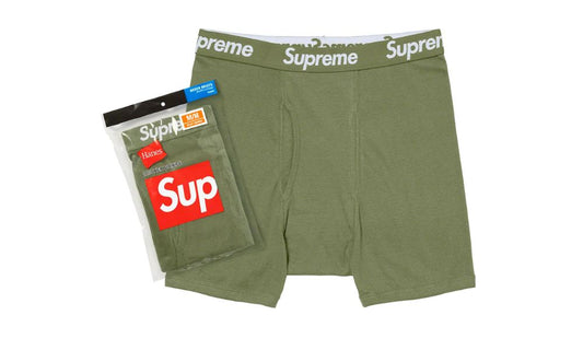 Boxerky Supreme Hanes Boxer Briefs Olive (2 Pack)