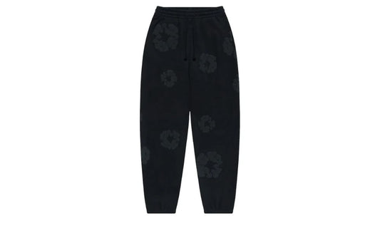 Denim Tears Cotton Wreath Sweatpants Black Monochrome