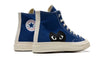 Converse Chuck Taylor All Star 70 Hi Comme des Garcons PLAY Blue Quartz