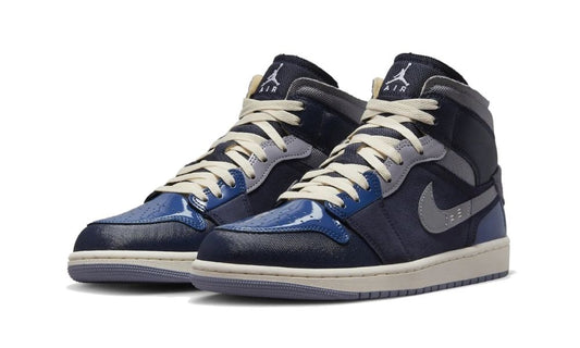 Jordan 1 Mid SE Craft Obsidian French Blue Ashen Slate White