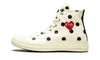 Converse Chuck Taylor All Star 70 Hi Comme des Garcons PLAY Polka Dot White