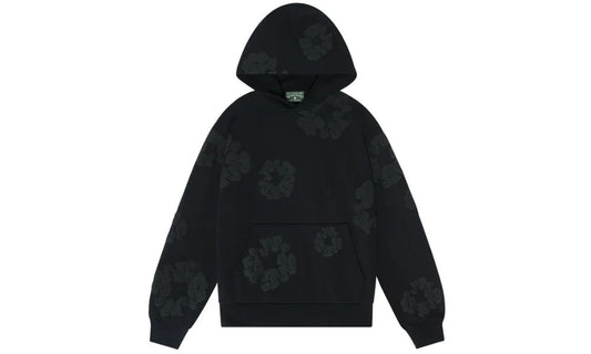 Denim Tears Cotton Wreath Hoodie Black Monochrome