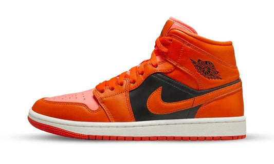 Jordan 1 Mid SE Rush Orange Crimson Bliss (W)