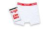 Boxerky Supreme Hanes Boxer Briefs White (4 Pack)
