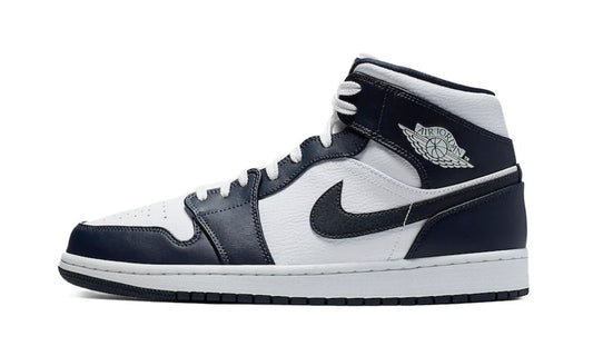 Jordan 1 Mid White Metallic Gold Obsidian