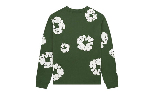Denim Tears Long Sleeve Cotton Wreath Tee Green
