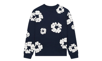 Denim Tears Long Sleeve Cotton Wreath Tee Navy
