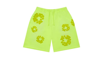 Denim Tears Mono Cotton Wreath Shorts Neon Green