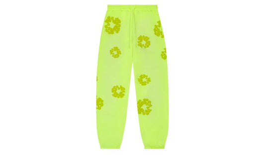 Denim Tears Mono Cotton Wreath Sweatpants Neon Green