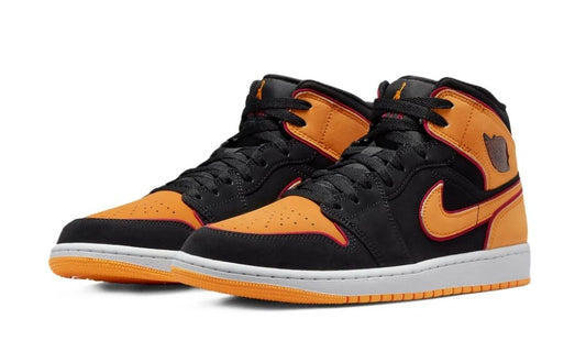 Jordan 1 Mid Fat Tongue Black Orange