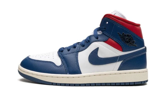 Jordan 1 Mid French Blue Gym Red (W)