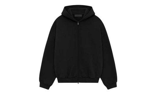 Fear of God Essentials Heavy Fleece Full Zip Hoodie Black