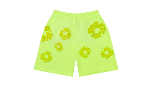 Denim Tears Mono Cotton Wreath Shorts Neon Green