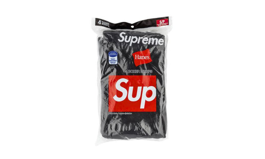 Boxerky Supreme Hanes Boxer Briefs Black (4 Pack)