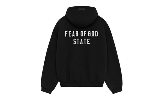 Fear of God Essentials Heavy Fleece Full Zip Hoodie Black