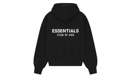 Fear of God Essentials Classic Full Zip-Up Hoodie Jet Black