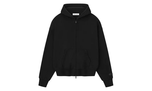 Fear of God Essentials Classic Fleece Zip-Up Hoodie Jet Black