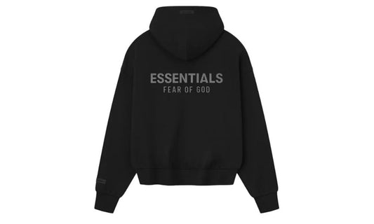Fear of God Essentials Classic Fleece Zip-Up Hoodie Jet Black