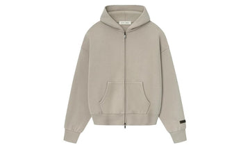 Fear of God Essentials Classic Fleece Zip-Up Hoodie Timber