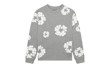 Denim Tears Long Sleeve Cotton Wreath Tee Grey