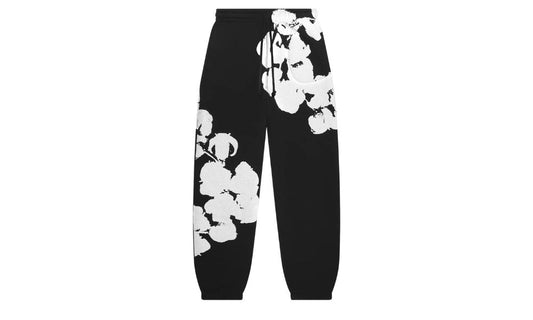 Denim Tears Big Cotton Wreath Sweatpants Black