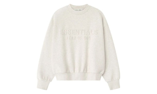 Fear of God Essentials Embossed Classic Crewneck Sweatshirt Oatmeal Heather