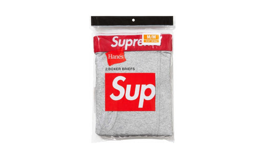 Boxerky Supreme Hanes Boxer Briefs Heather Grey (2 Pack)