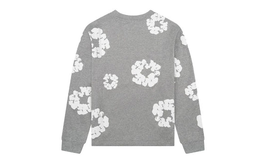 Denim Tears Long Sleeve Cotton Wreath Tee Grey
