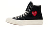 Converse Chuck Taylor All Star 70 Hi Comme des Garcons PLAY Single Heart Black