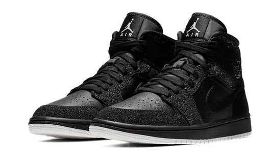 Jordan 1 Mid Glitter Black (W)