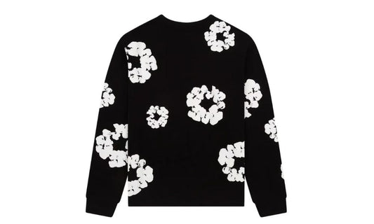 Denim Tears Long Sleeve Cotton Wreath Tee Black