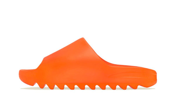 yeezy slide orange on feet